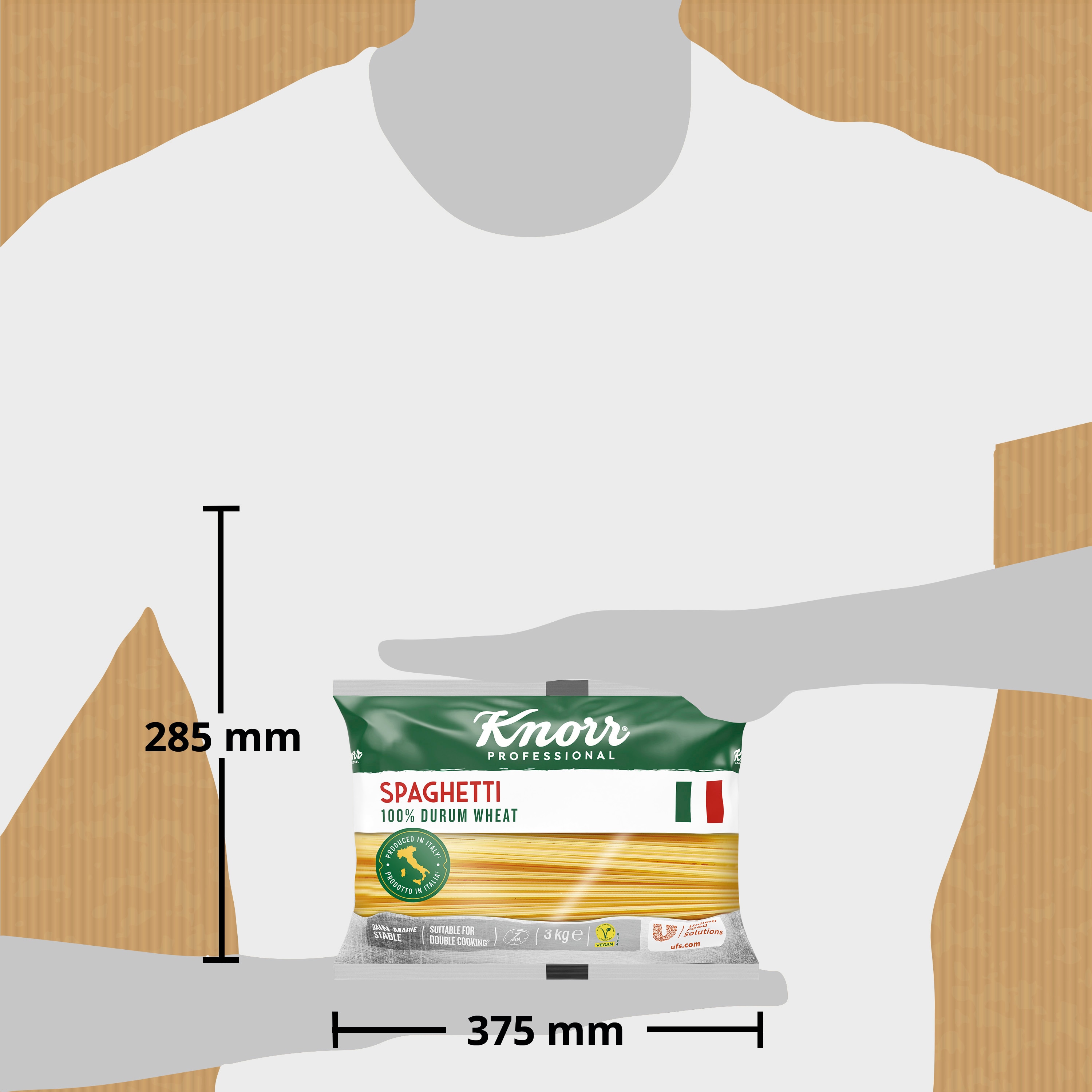 Knorr Pasta Spaghetti 4x3kg - La gama de Pasta de Knorr Professional te inspira a crear platos con personalidad, gracias a sus formas auténticas y diversas.